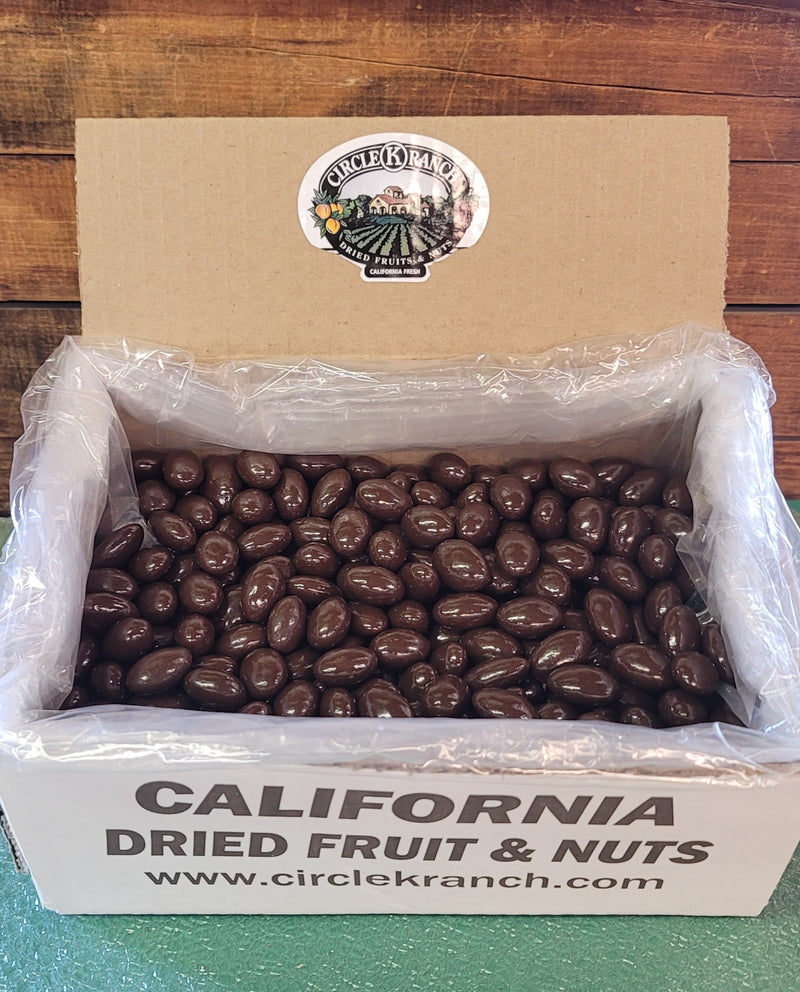 Dark Chocolate Almonds (Bulk 5 lb. Box)